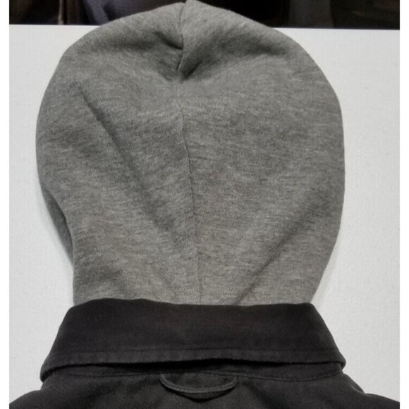 JACHS New York Snap Up Removable Hood Faux Fur Lined Black Canvas Jacket Men's M - Picture 13 of 14